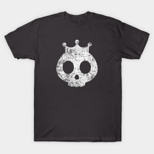 Cute Skull with Crown - Distressed T-Shirt